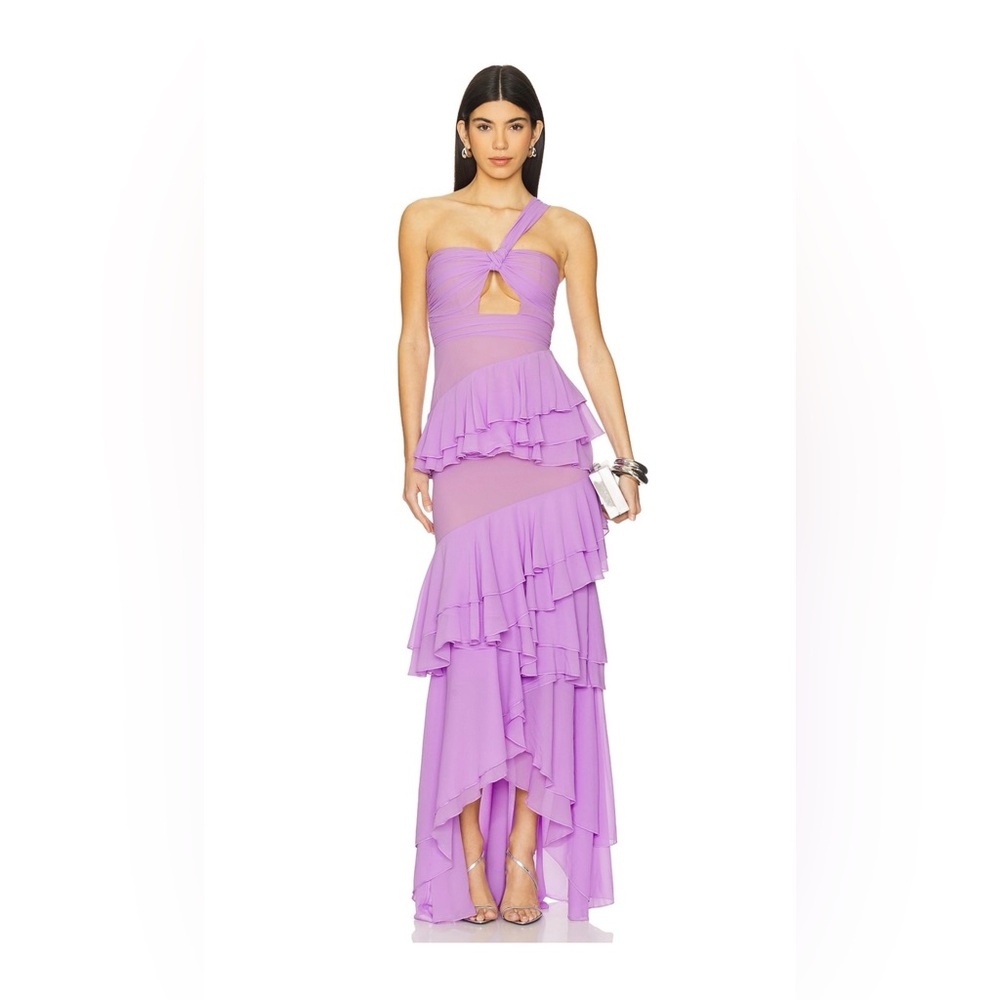 Michael Costello Ariella Purple Maxi Dress